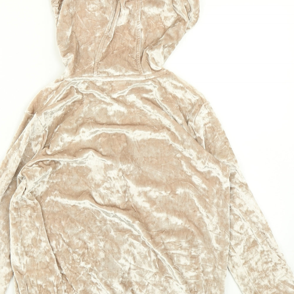 NEXT Girls Beige  Velour Jacket  Size 9 Years