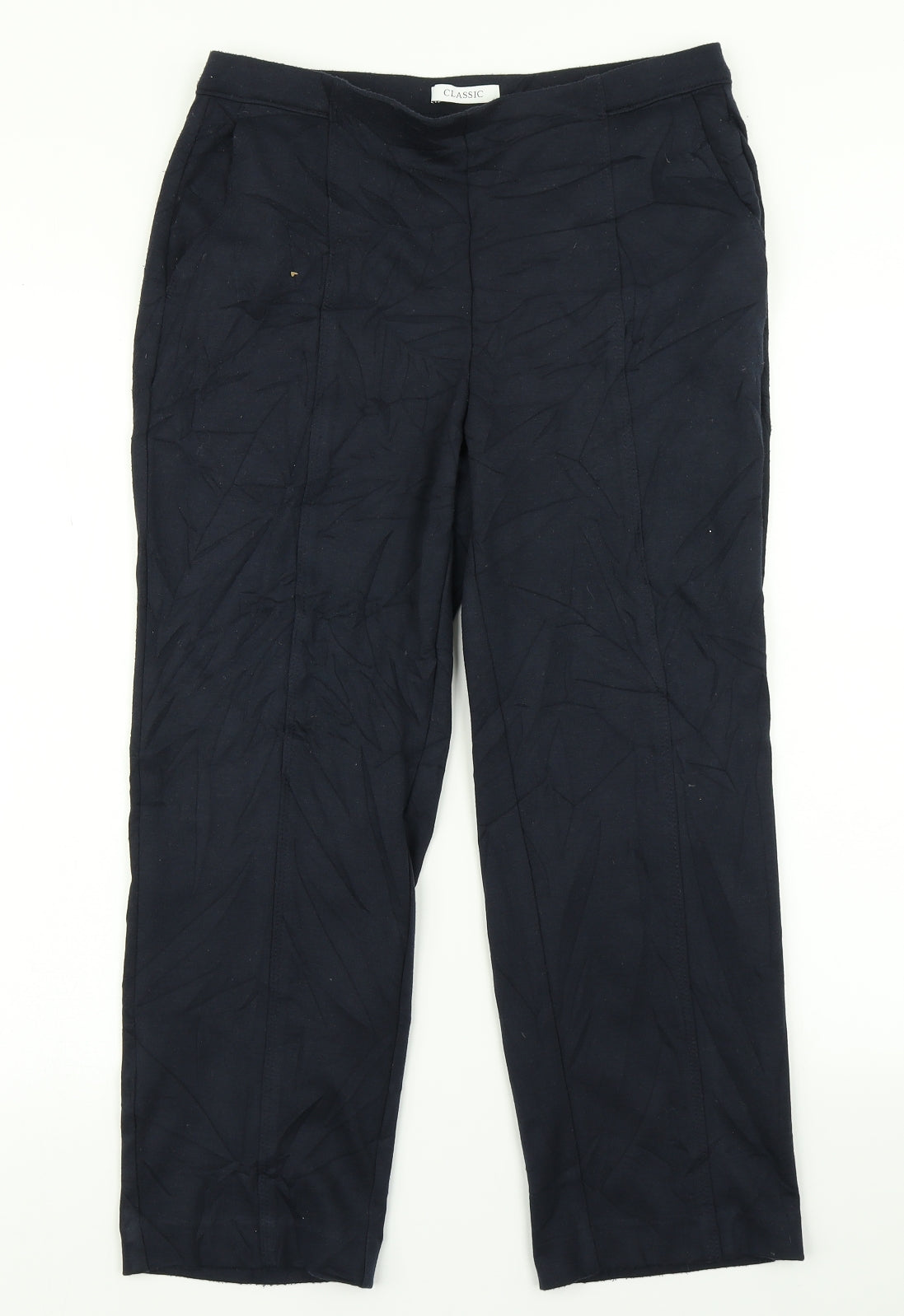 Classic Womens Blue   Pedal Pusher Trousers Size 12 L23 in