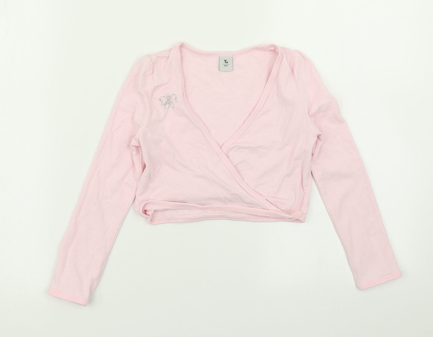 TU Girls Pink   Wrap T-Shirt Size 6 Years