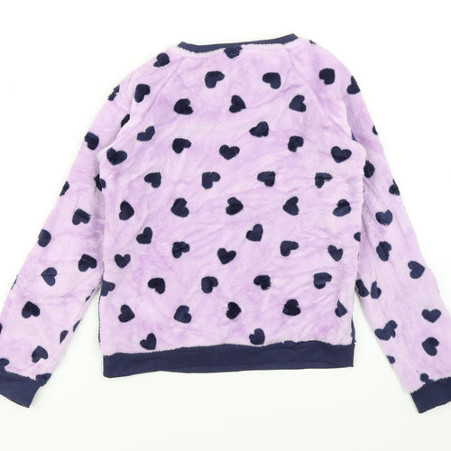 TU Girls Purple Spotted  Top Pyjama Top Size 9-10 Years  - Cat
