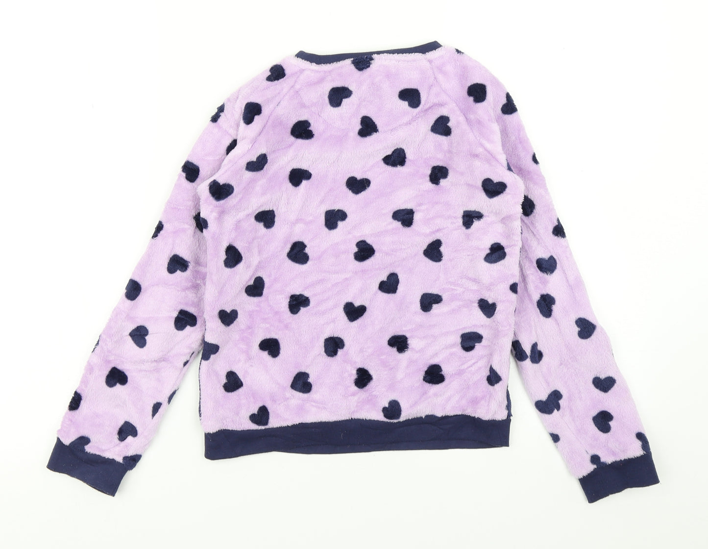 TU Girls Purple Spotted  Top Pyjama Top Size 9-10 Years  - Cat