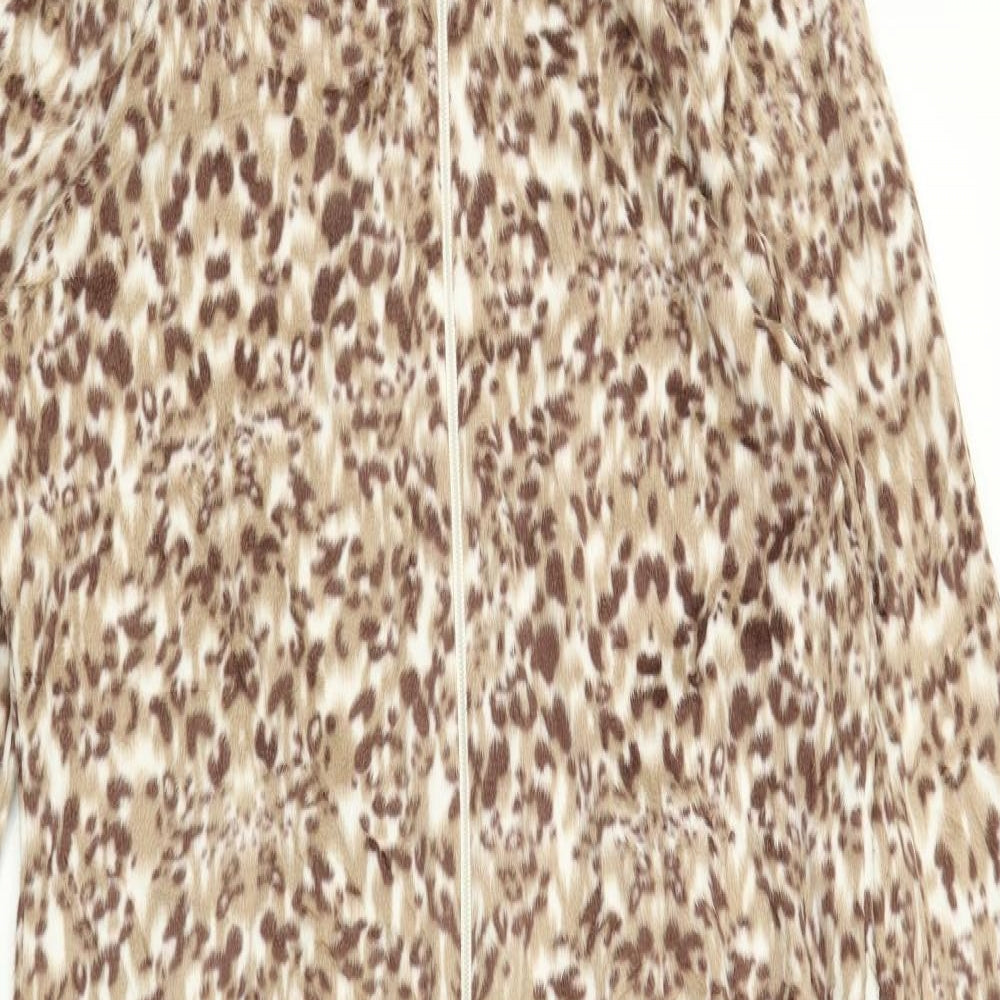 TU Womens Brown Animal Print  Top One Piece Size M