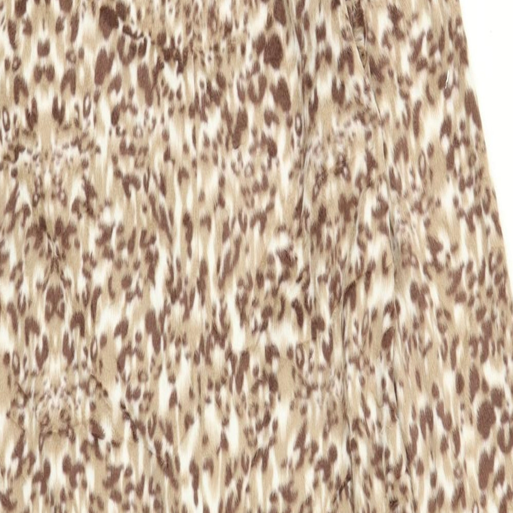 TU Womens Brown Animal Print  Top One Piece Size M