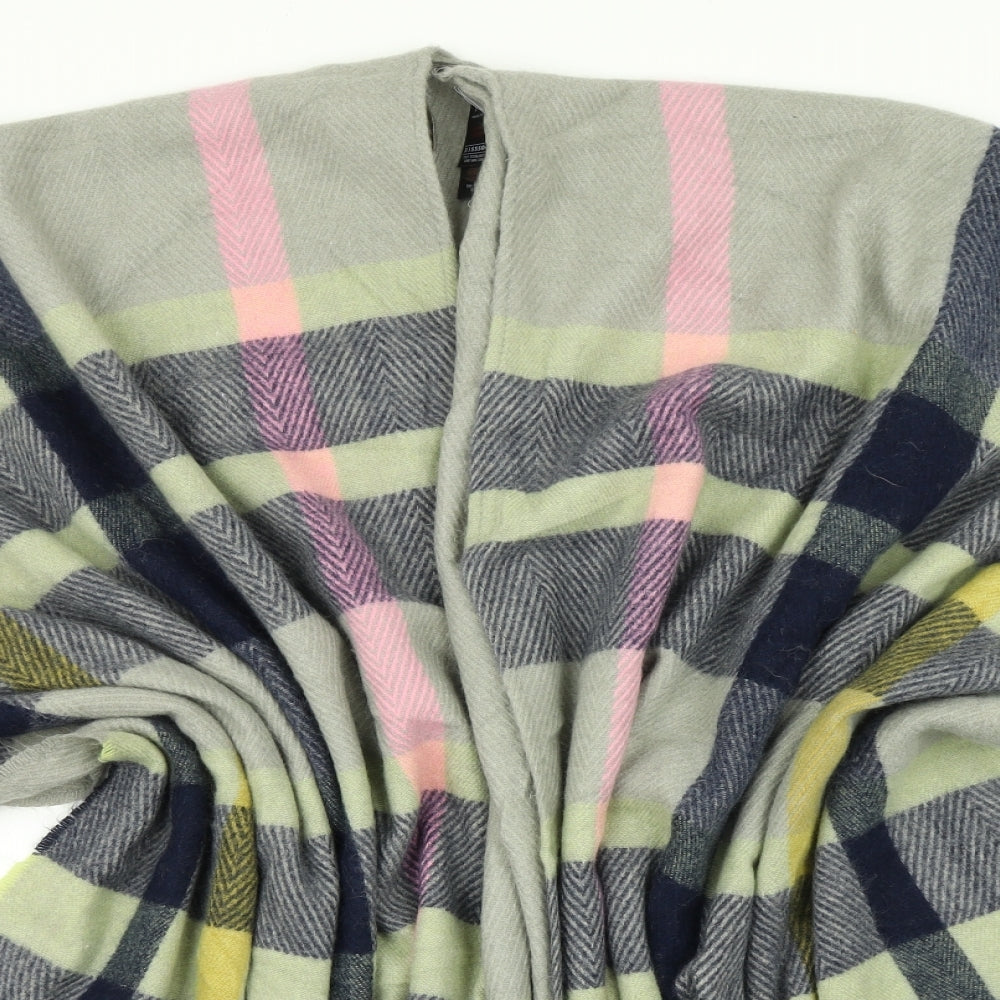 M&S Womens Grey Plaid  Cape Jumper One Size