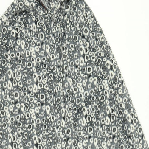 Elite Womens Grey Animal Print  Top One Piece Size 12