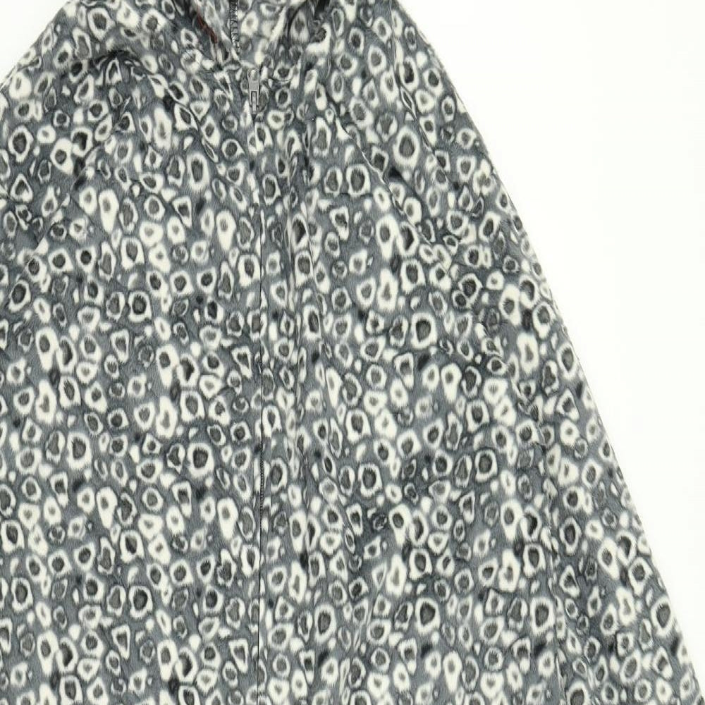 Elite Womens Grey Animal Print  Top One Piece Size 12