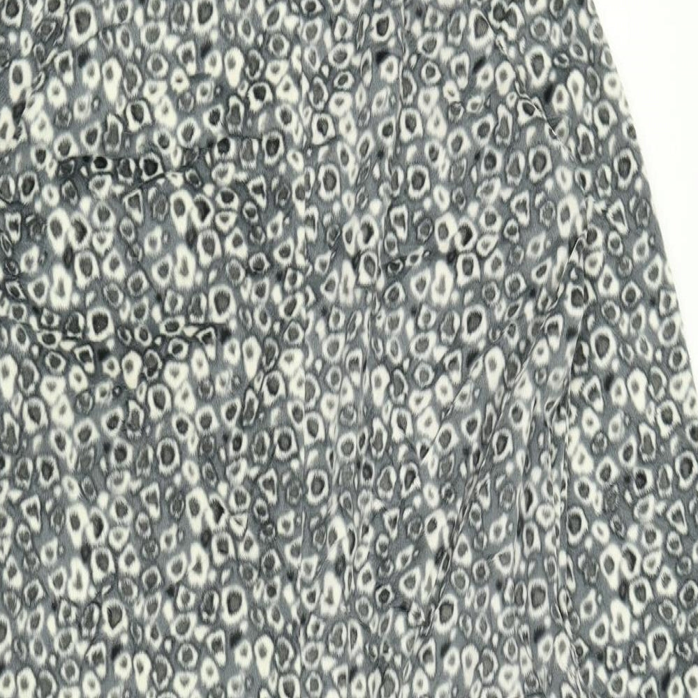 Elite Womens Grey Animal Print  Top One Piece Size 12