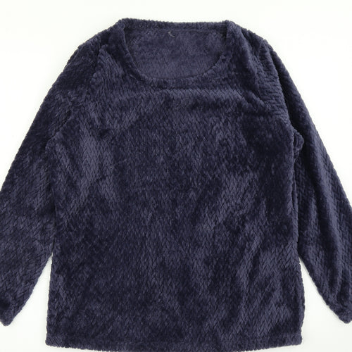 George Womens Blue Solid  Top Pyjama Top Size 8