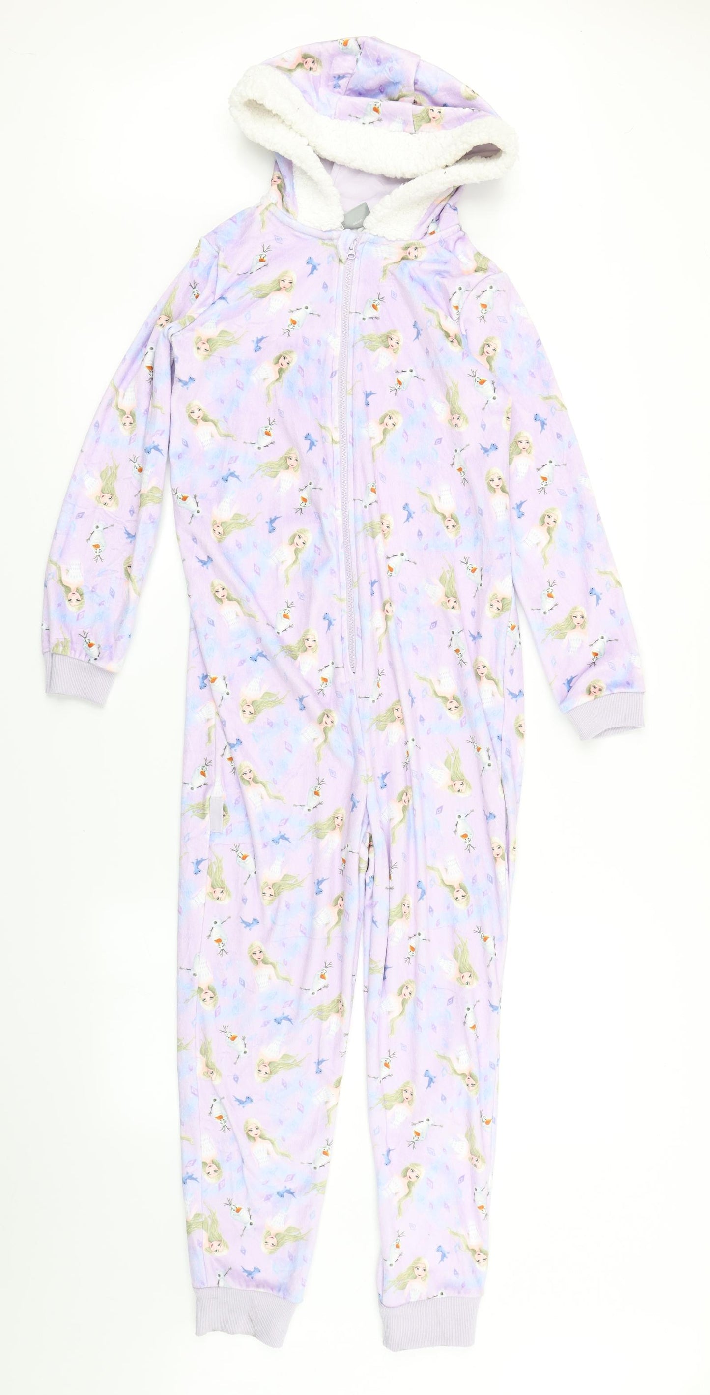 TU Girls Purple Spotted  Top One Piece Size 9-10 Years  - Frozen