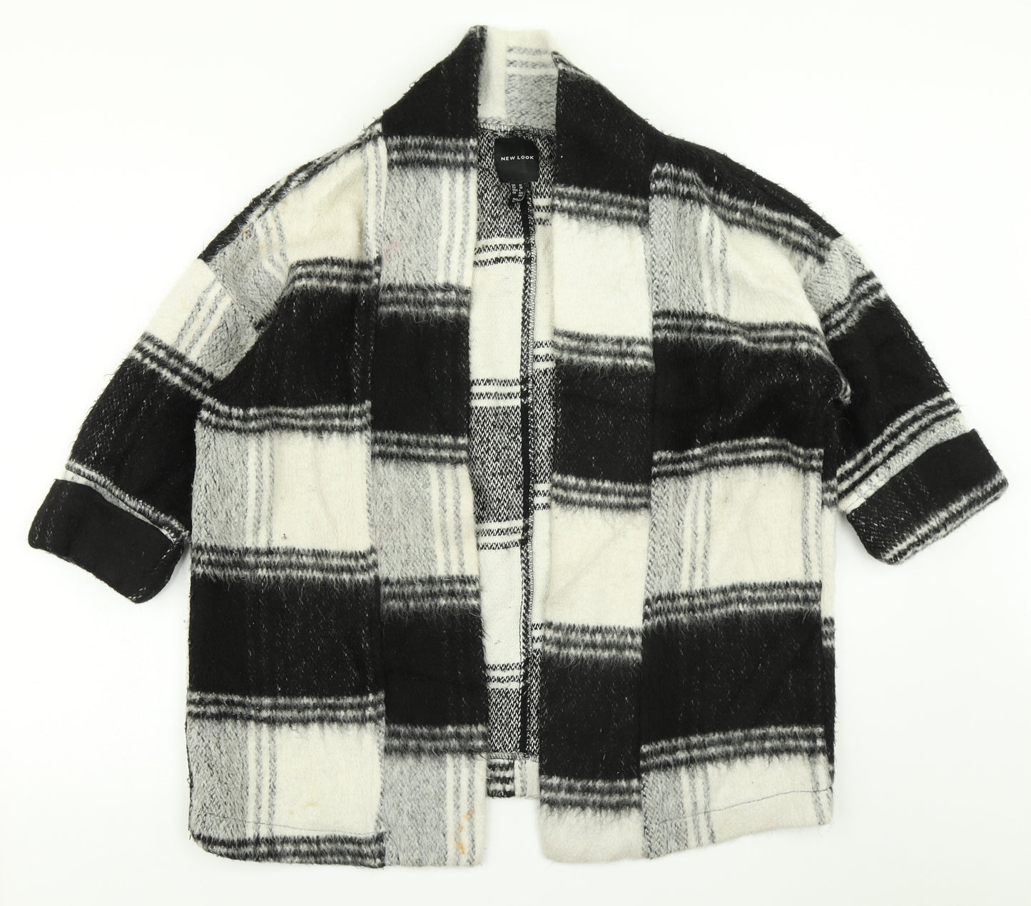 New Look Womens Black Check  Jacket  Size 10
