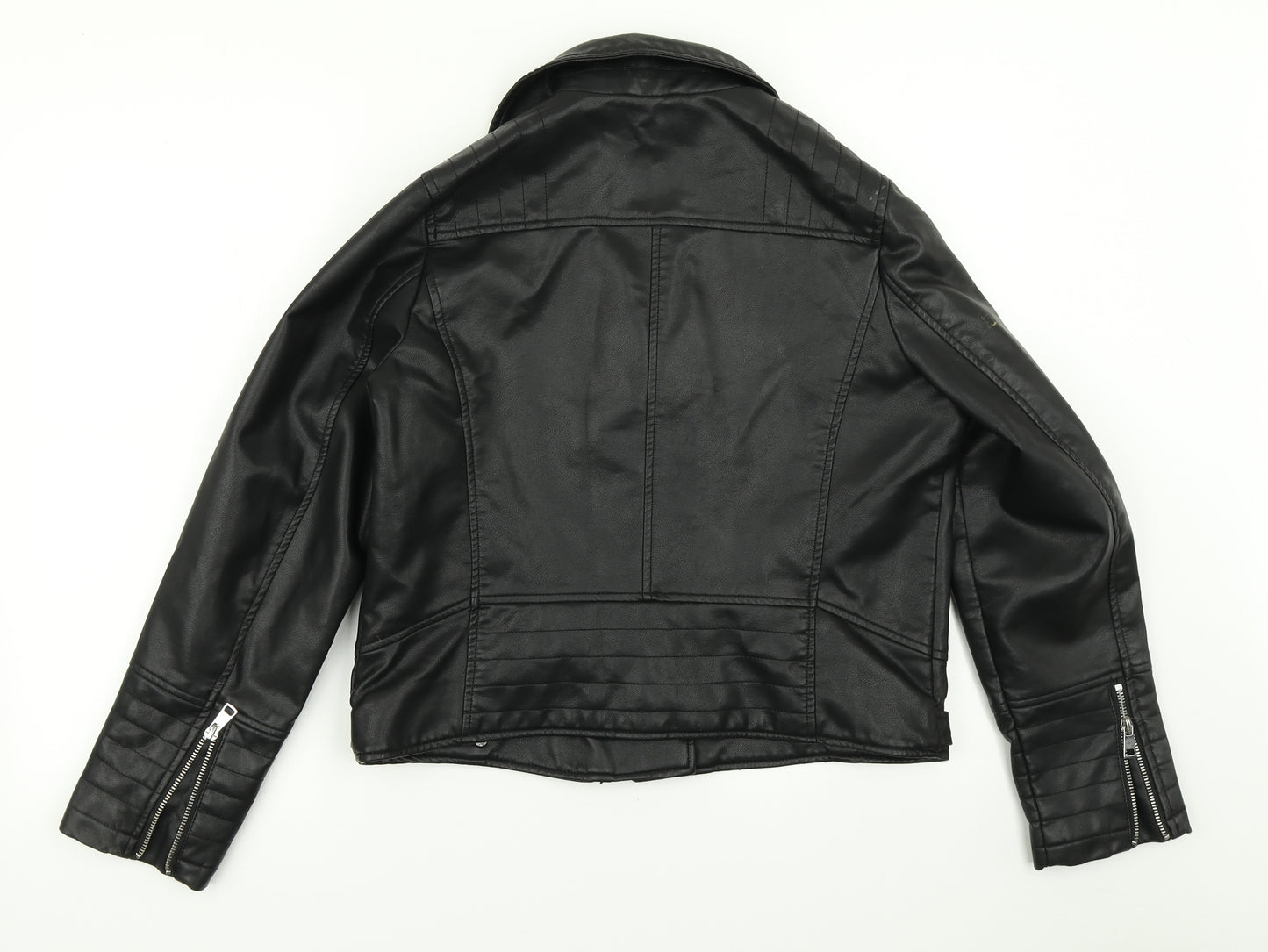 George Womens Black   Biker Jacket Size 14