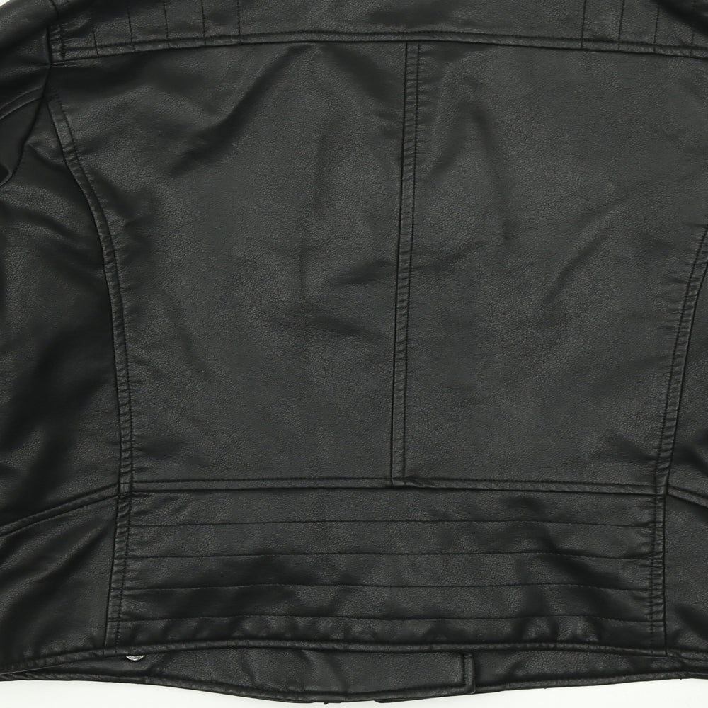 George Womens Black   Biker Jacket Size 14