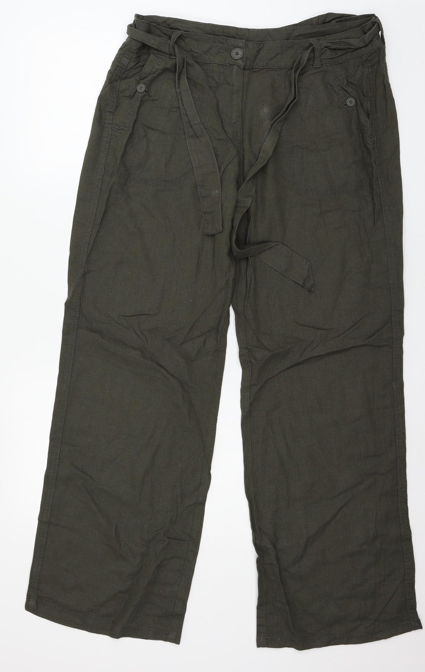 Marks and Spencer Womens Green   Trousers  Size 14 L30 in