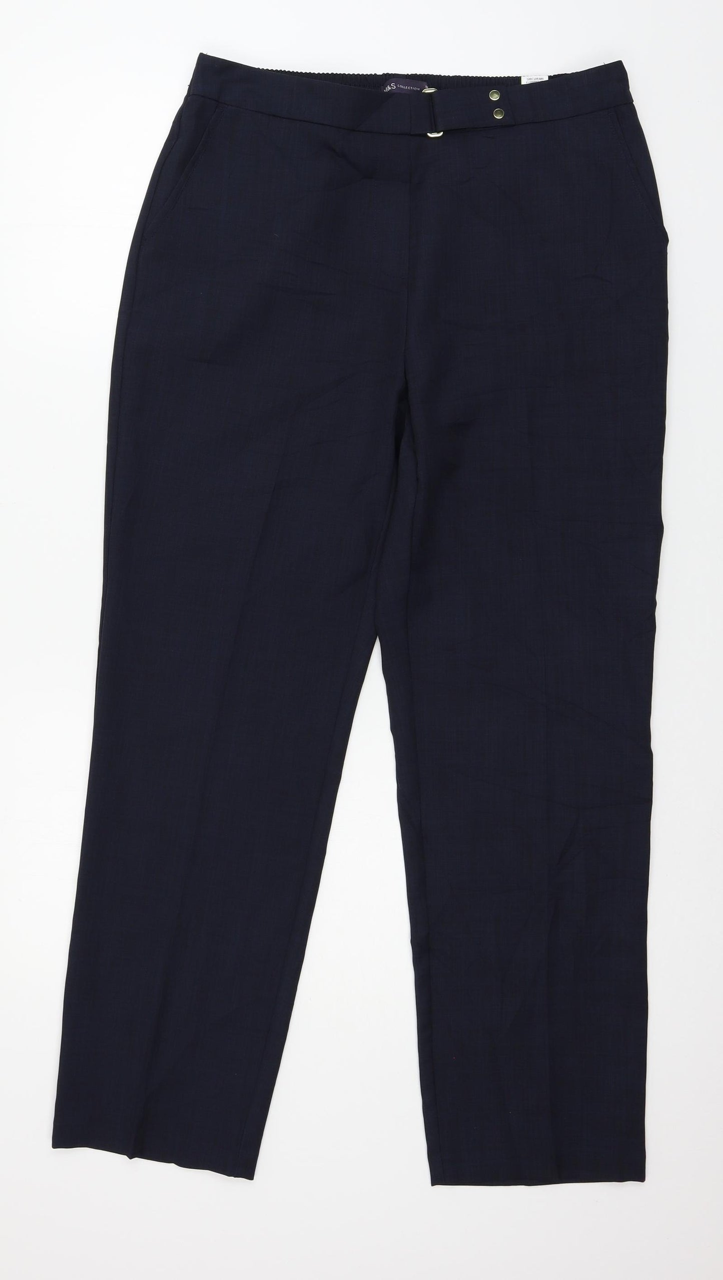 Marks and Spencer Womens Blue   Trousers  Size 14 L28 in