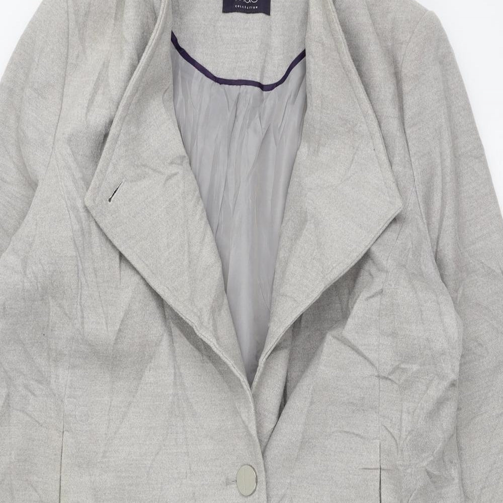 Marks and Spencer Womens Grey   Overcoat Coat Size 16