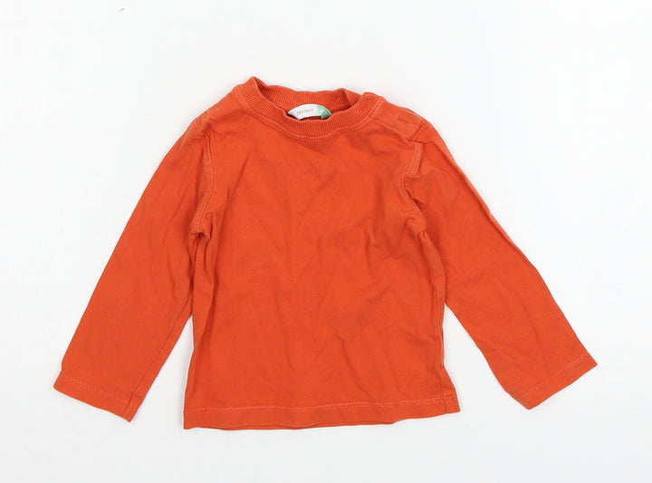 John Lewis Baby Orange Jersey Basic T-Shirt Size 6-9 Months