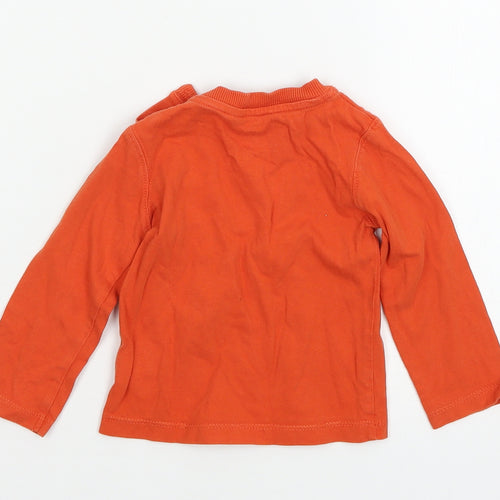 John Lewis Baby Orange  Jersey Basic T-Shirt Size 6-9 Months