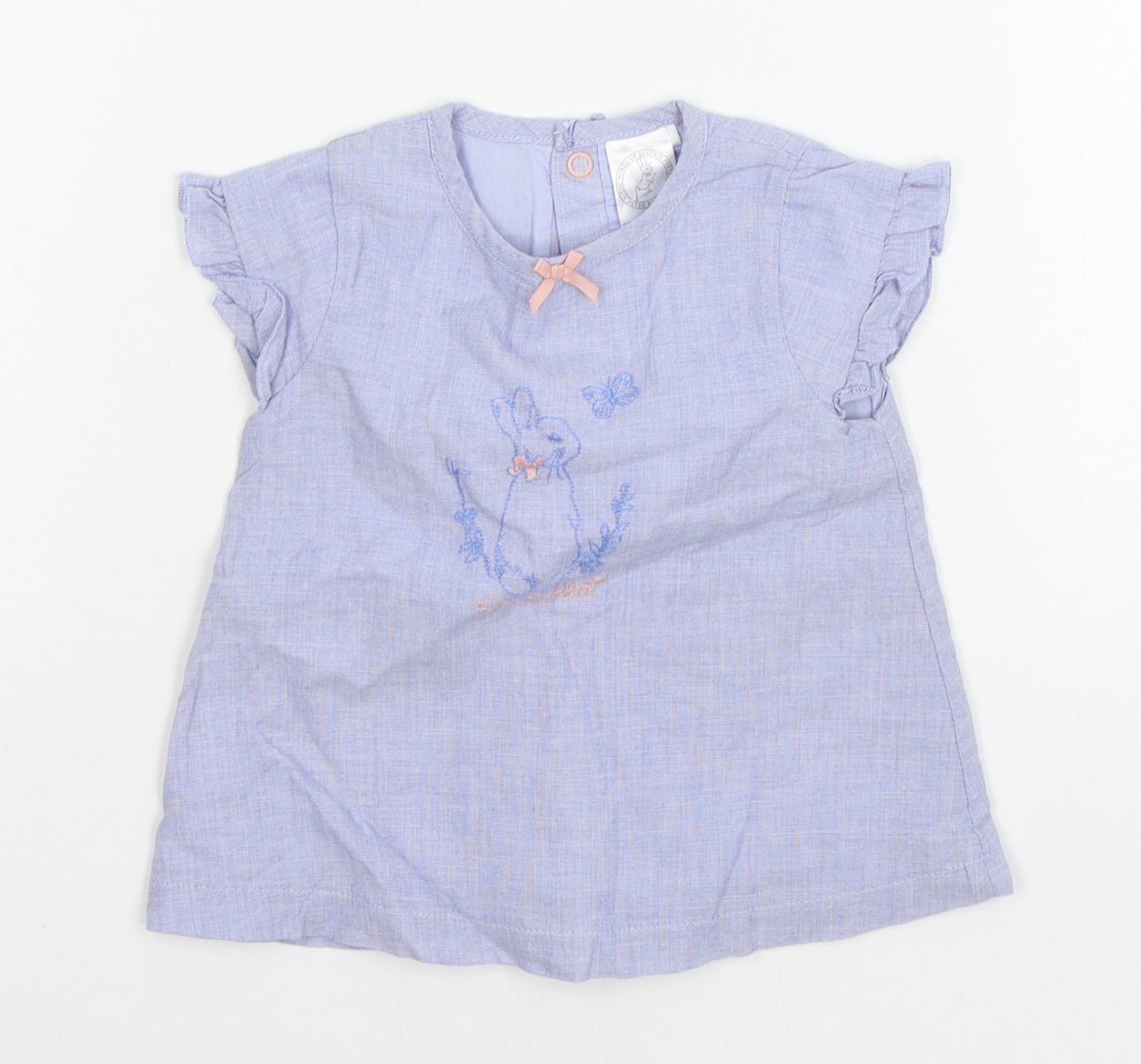 TU Girls Blue  Jersey Basic T-Shirt Size 6-9 Months  - Peter Rabbit