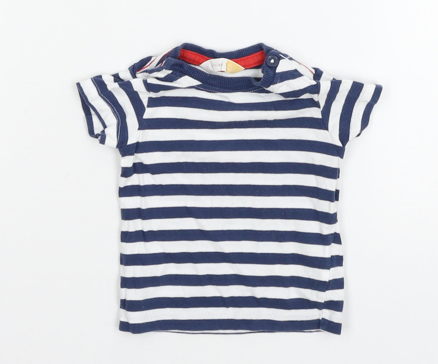 John Lewis Boys Blue Striped Jersey Basic T-Shirt Size 0-3 Months