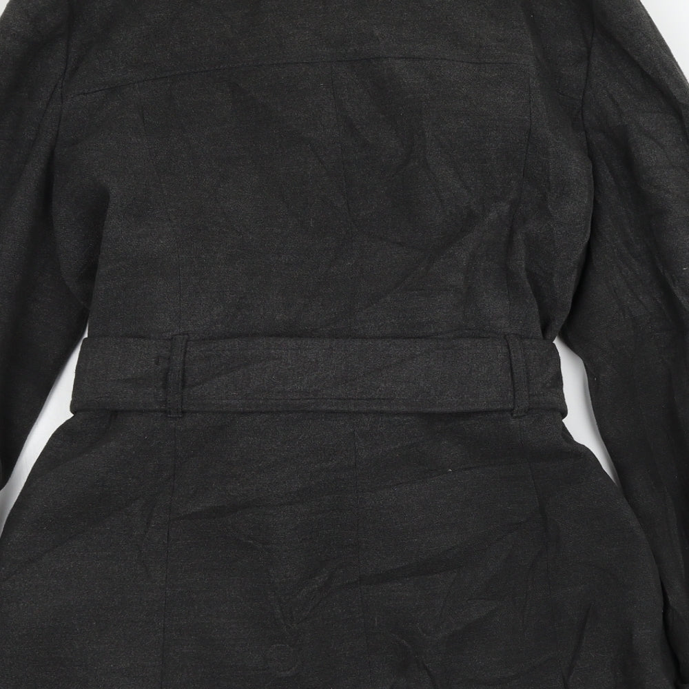 BHS Womens Grey   Pea Coat Coatigan Size 14