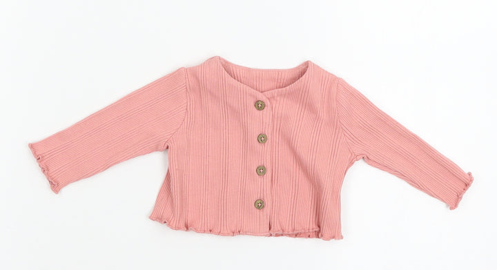 George Girls Pink Jersey Cardigan Jumper One Size