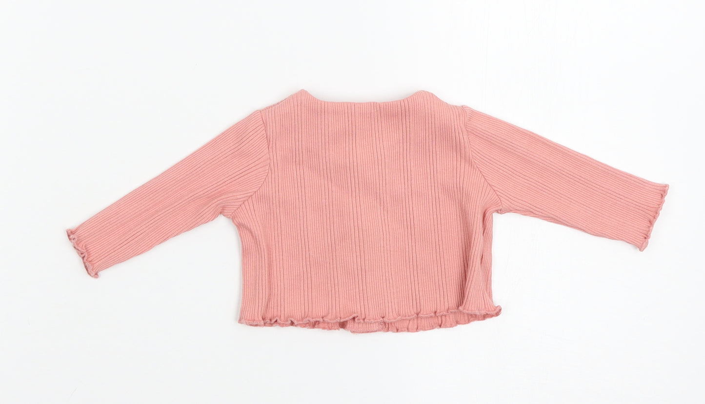 George Girls Pink  Jersey Cardigan Jumper One Size