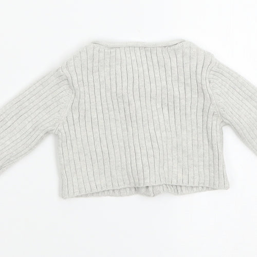 NEXT Girls Grey  Knit Cardigan Jumper Size 0-3 Months