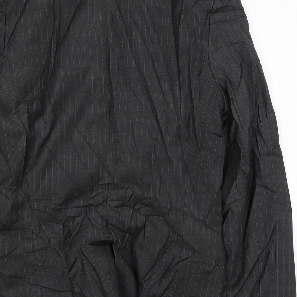 Proportion Womens Grey Striped  Jacket Blazer Size M