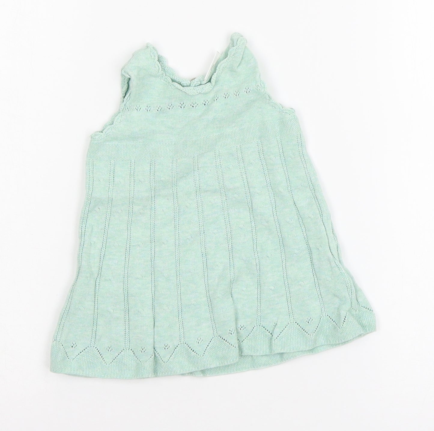 NEXT Girls Green  Jersey Jumper Dress  Size 3-6 Months