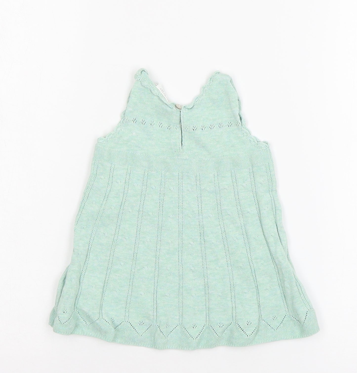 NEXT Girls Green  Jersey Jumper Dress  Size 3-6 Months