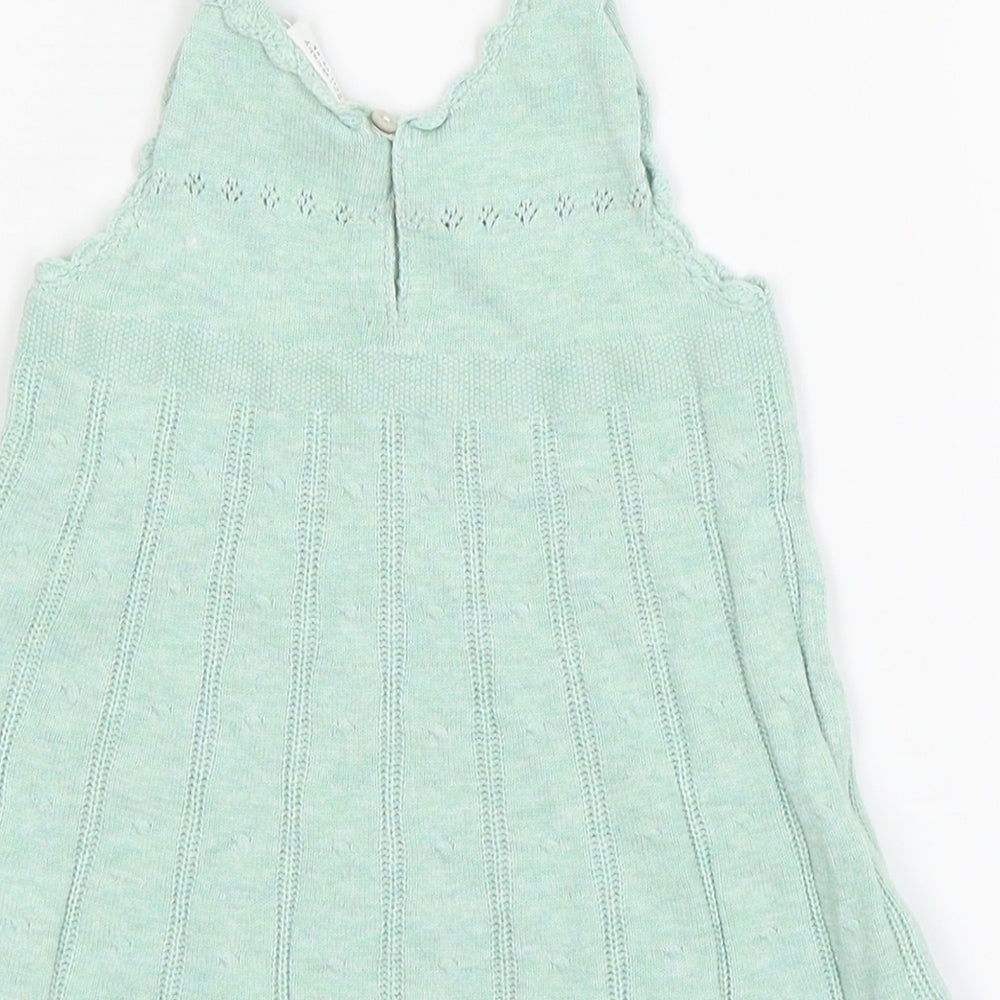 NEXT Girls Green  Jersey Jumper Dress  Size 3-6 Months