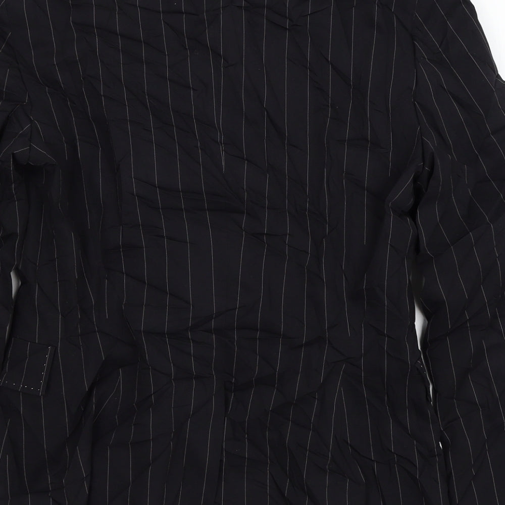 Marks and Spencer Womens Black Striped  Jacket Suit Jacket Size 10