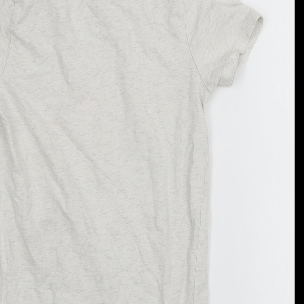 Nutmeg Girls Grey  Jersey Basic T-Shirt Size 7-8 Years  - Flamingo