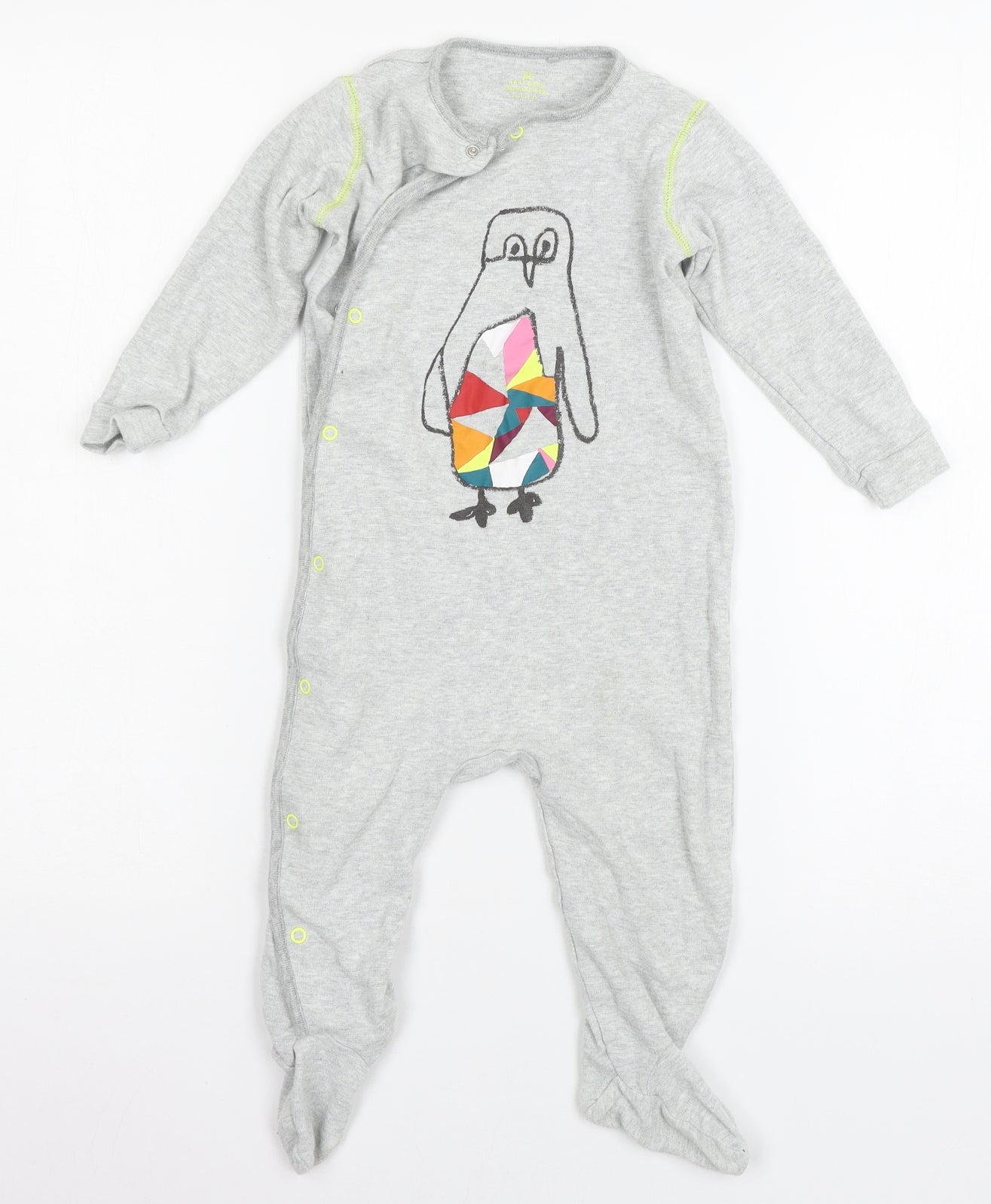 NEXT Baby Grey  Jersey Babygrow One-Piece Size 18-24 Months  - Penguin