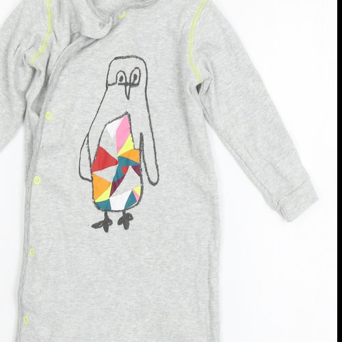 NEXT Baby Grey  Jersey Babygrow One-Piece Size 18-24 Months  - Penguin