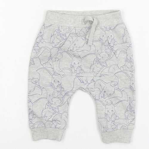 George Boys Grey Geometric Jersey Jogger Trousers Size 0-3 Months  - Dumbo