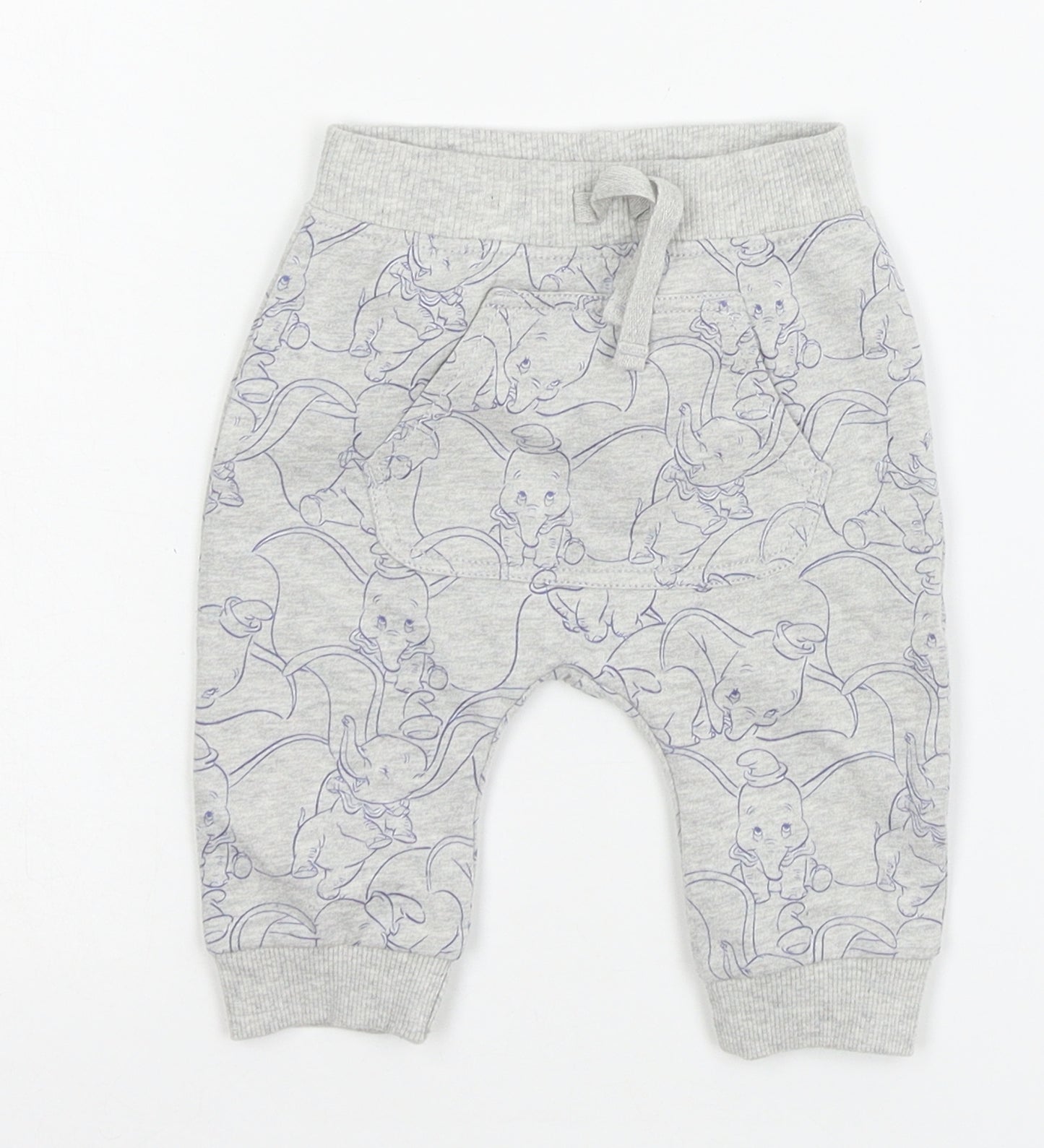 George Boys Grey Geometric Jersey Jogger Trousers Size 0-3 Months  - Dumbo