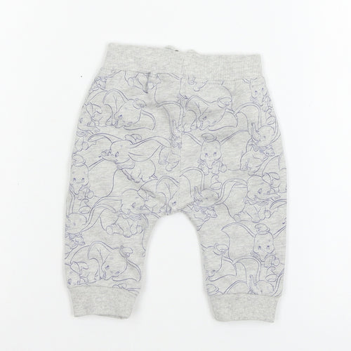George Boys Grey Geometric Jersey Jogger Trousers Size 0-3 Months  - Dumbo