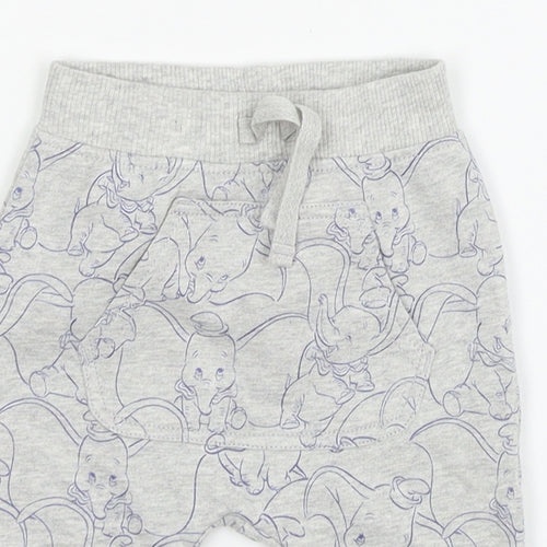 George Boys Grey Geometric Jersey Jogger Trousers Size 0-3 Months  - Dumbo