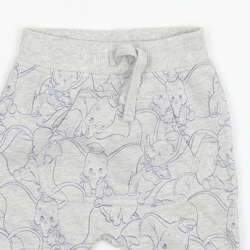 George Boys Grey Geometric Jersey Jogger Trousers Size 0-3 Months  - Dumbo
