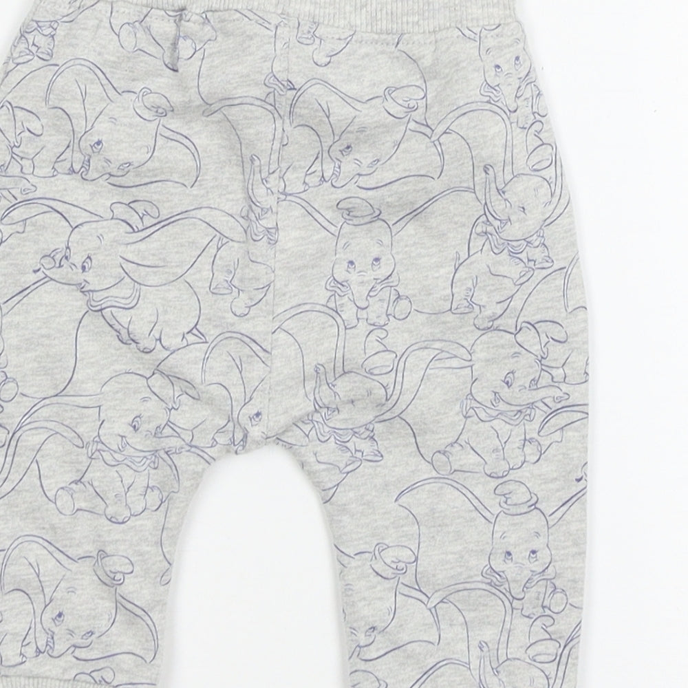 George Boys Grey Geometric Jersey Jogger Trousers Size 0-3 Months  - Dumbo