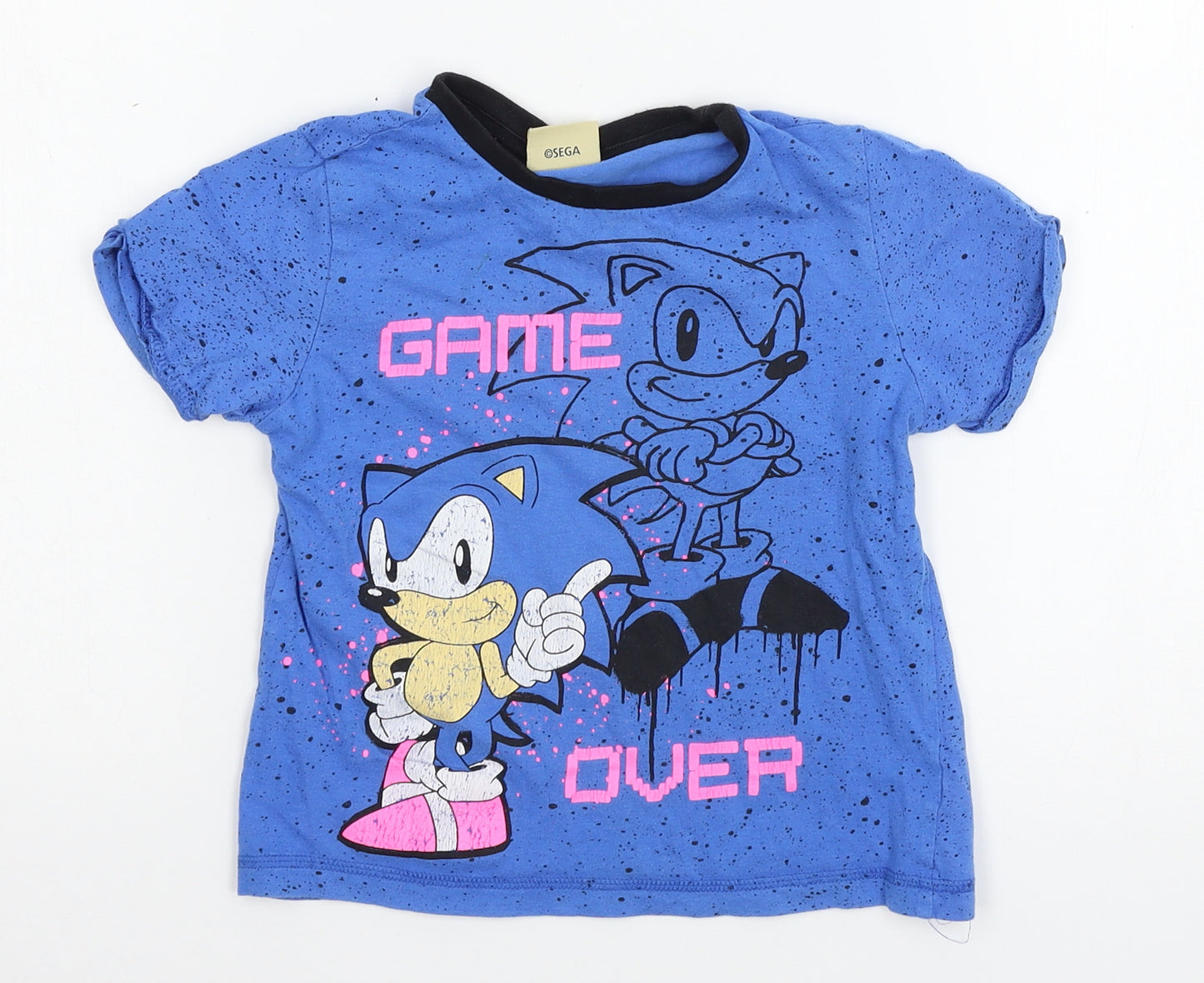 George Boys Blue  Jersey Basic T-Shirt Size 4-5 Years  - Sonic The Hedgehog