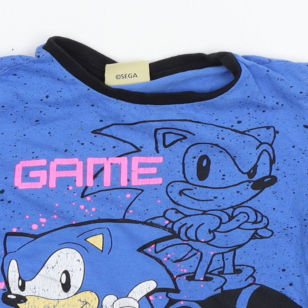 George Boys Blue  Jersey Basic T-Shirt Size 4-5 Years  - Sonic The Hedgehog