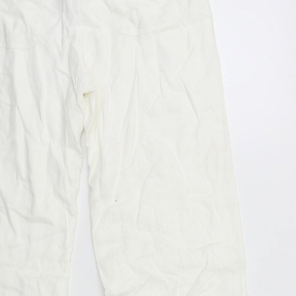 Per Una Womens White   Trousers  Size 12 L29 in