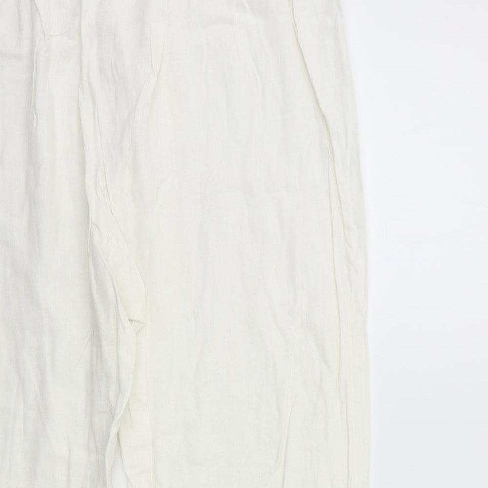 Evans Womens White   Trousers  Size 22 L28 in