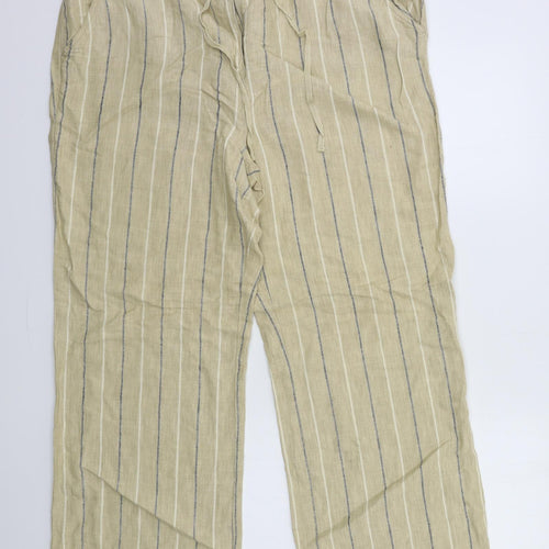 Principles Womens Beige Striped  Trousers  Size 18 L30 in