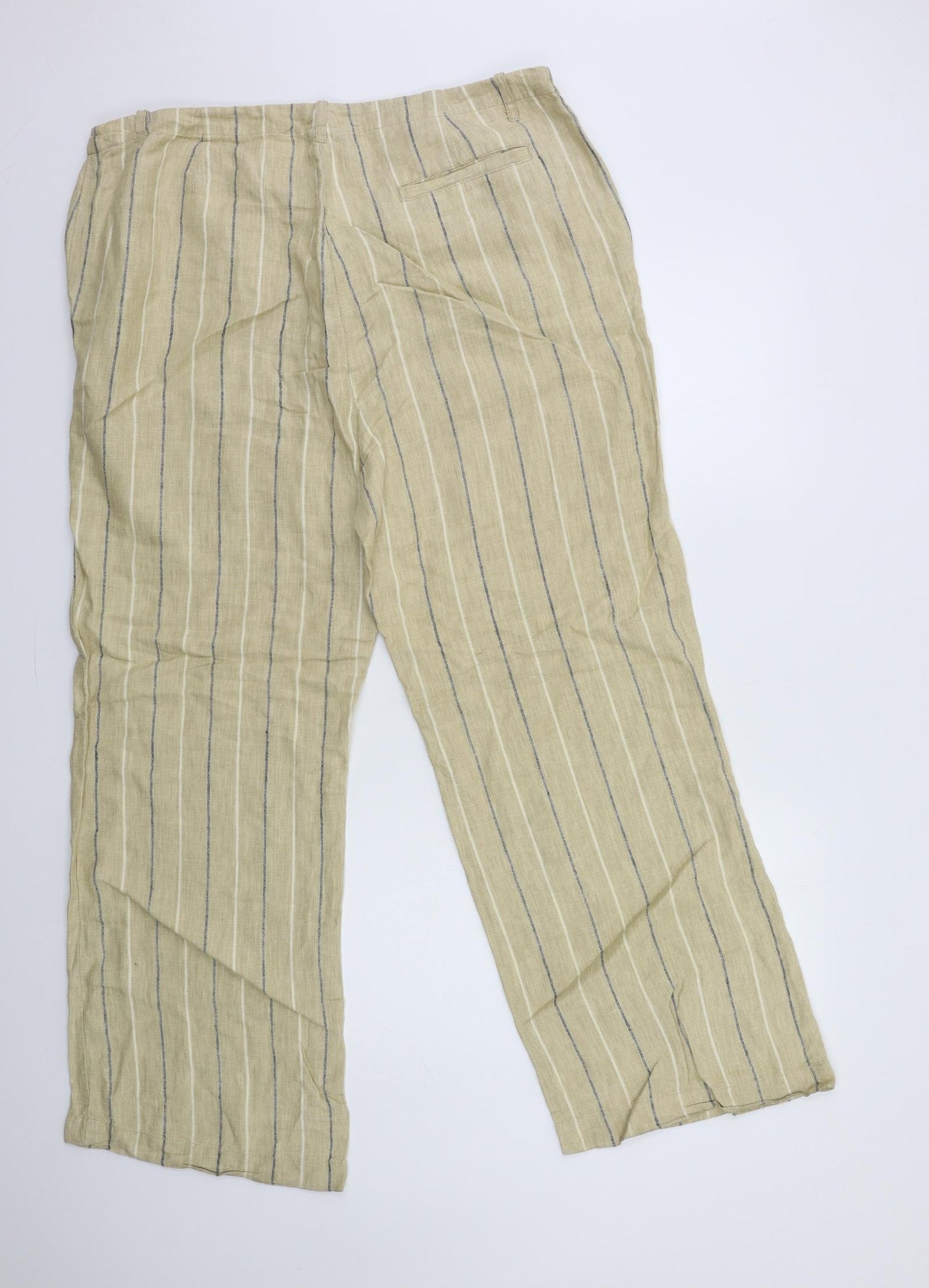 Principles Womens Beige Striped  Trousers  Size 18 L30 in