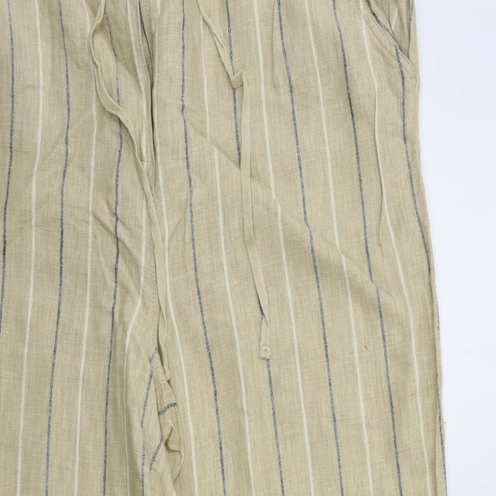 Principles Womens Beige Striped  Trousers  Size 18 L30 in