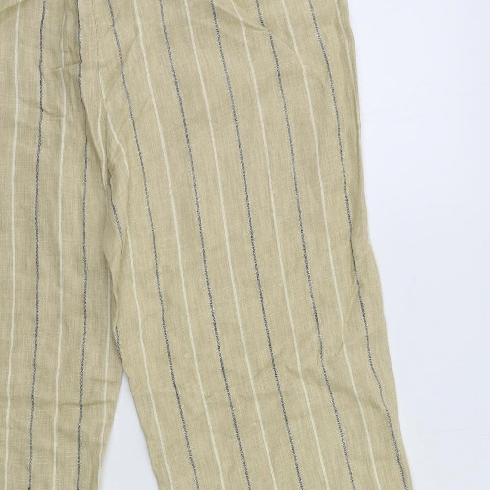 Principles Womens Beige Striped  Trousers  Size 18 L30 in