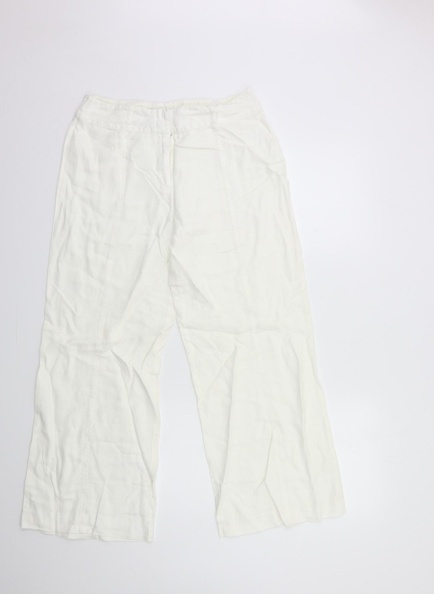 NEXT Womens White   Trousers  Size 12 L29 in